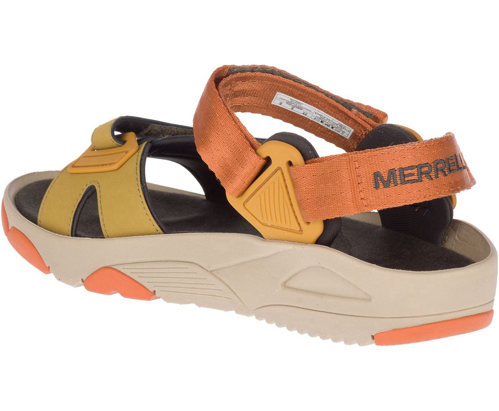 Sandały Merrell Męskie Żółte/Pomarańczowe - Belize Convertible Web - 486750-ACJ